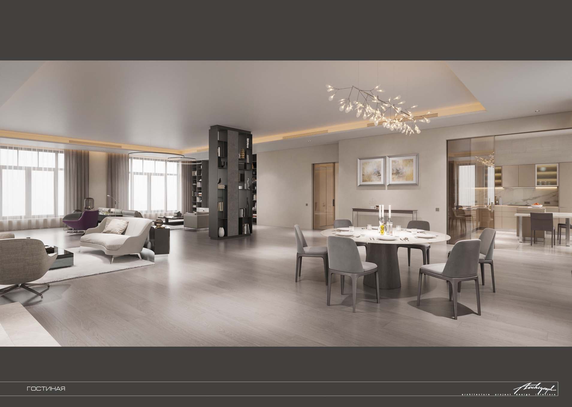 Povarskaya Apartments - living room, view 2