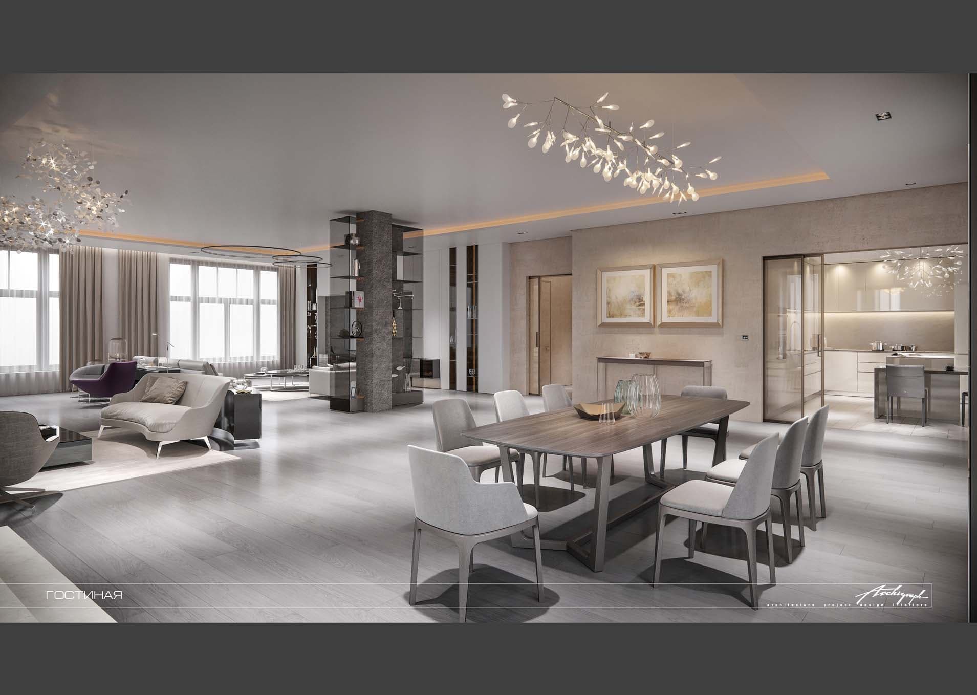 Povarskaya Apartments - living room, view 5
