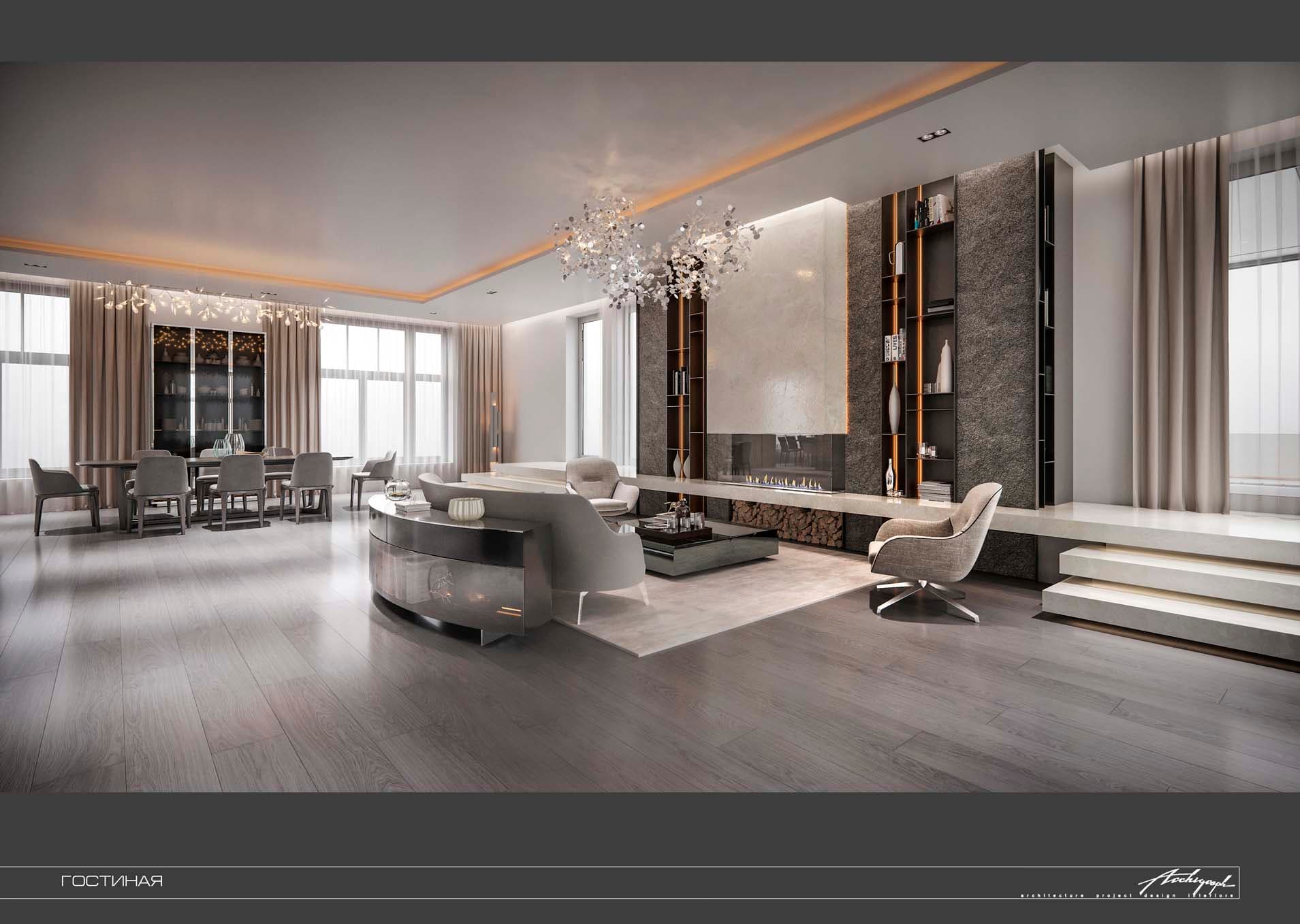 Povarskaya Apartments - living room, view 6