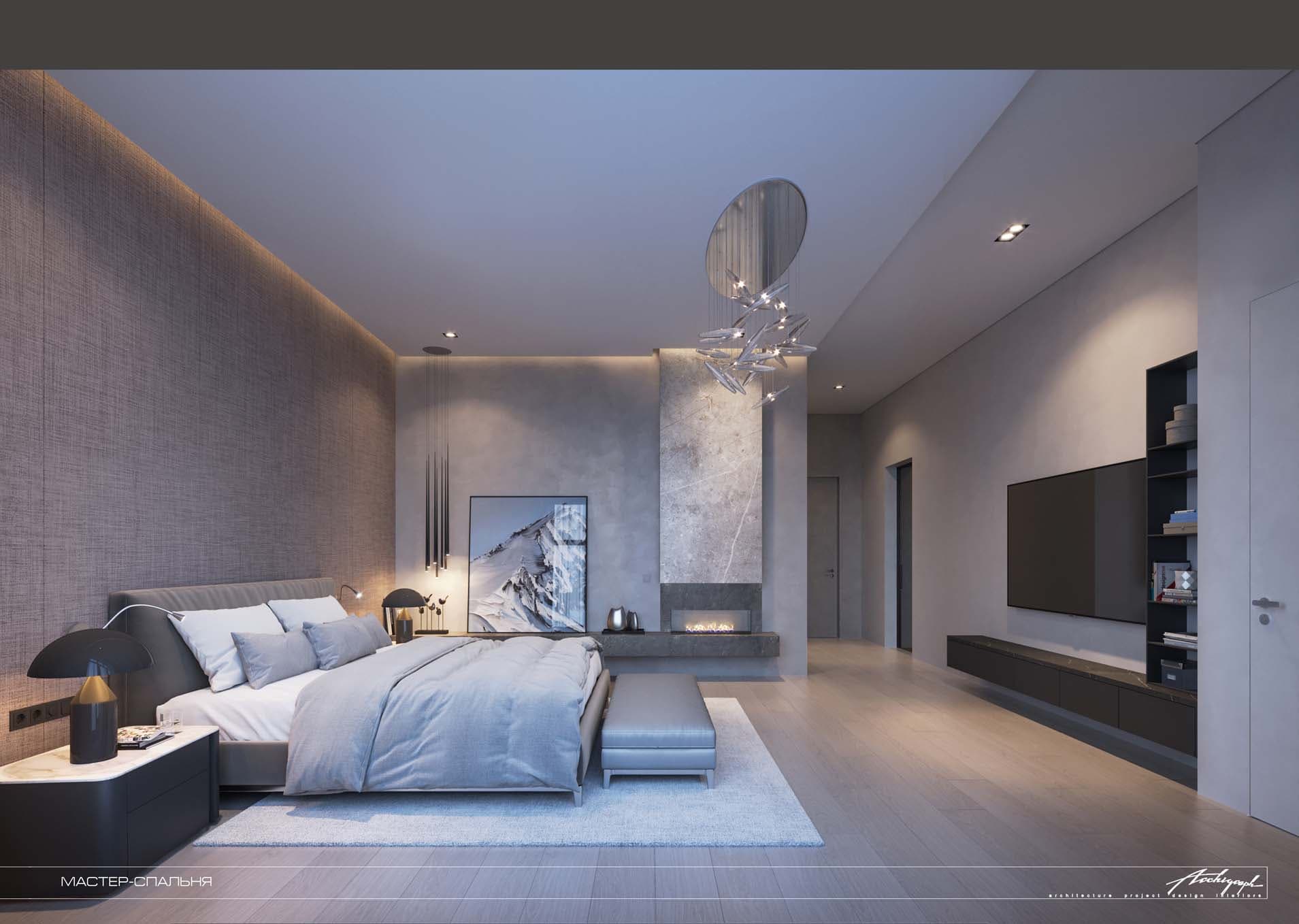 Povarskaya Apartments - master bedroom, view 3