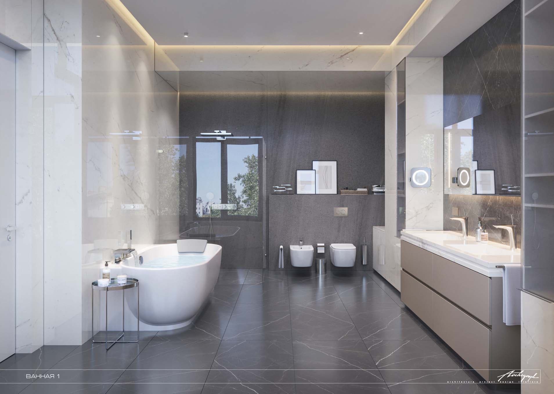 Povarskaya Apartments - bathroom 1, view 2