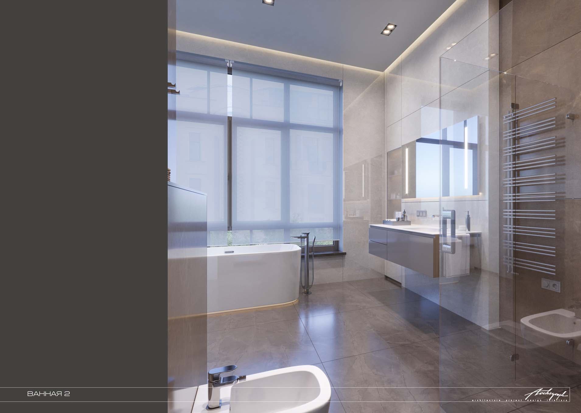 Povarskaya Apartments - bathroom 2, view 3